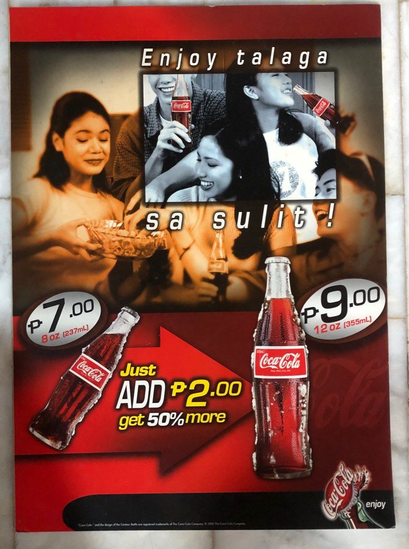 2001 Coke Enjoy Talaga Original/Official Poster, Hobbies & Toys ...