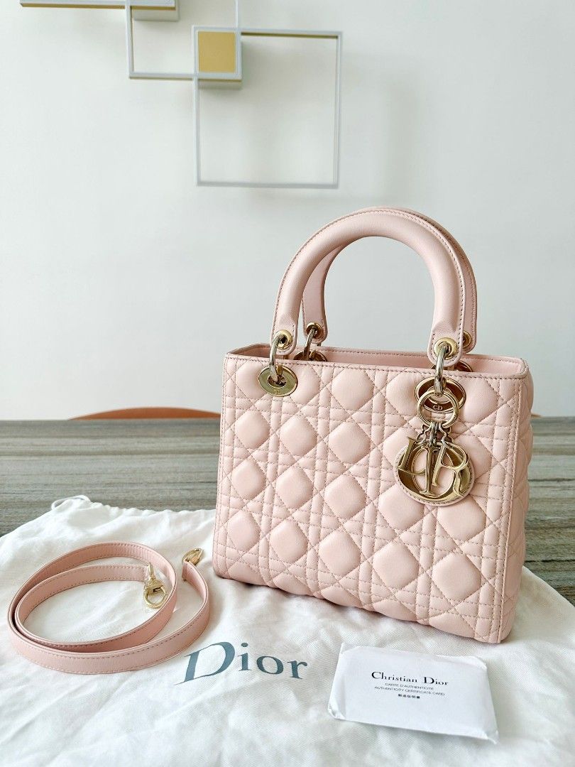 2023 SALE AUTH. DIOR LADYD. MEDIUM LAMB GHW
