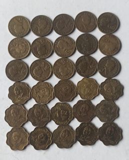 30 pcs 5 Sentimo Philippine Coins