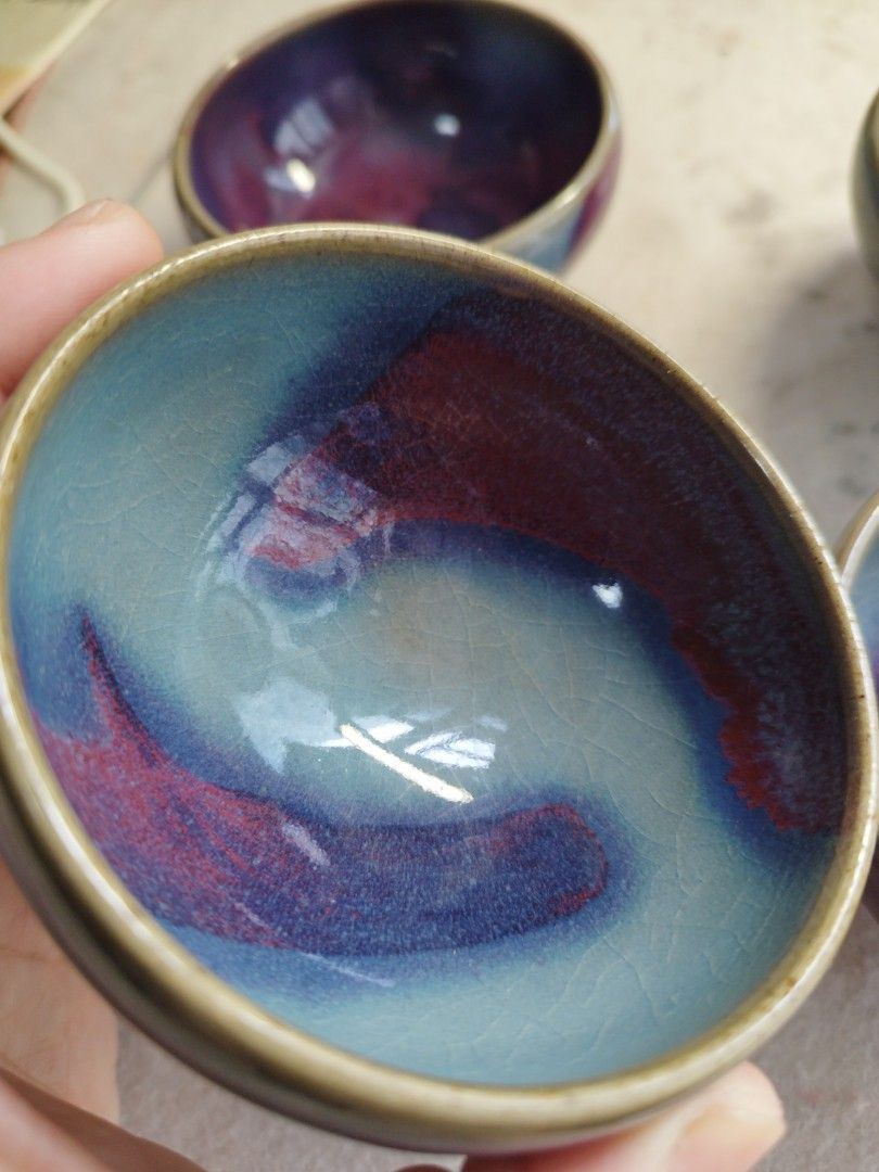 鈞窯 天藍釉紫斑 茶碗 鈞窯天藍釉紫斑盤 宋時代 唐物