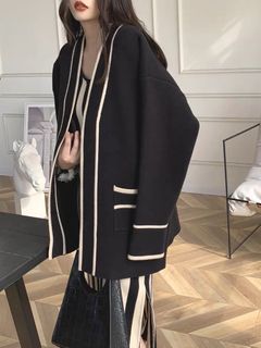 近全新-超美小香風厚磅針織外套