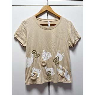 專櫃品牌 a la sha立體數字拼布印花tee