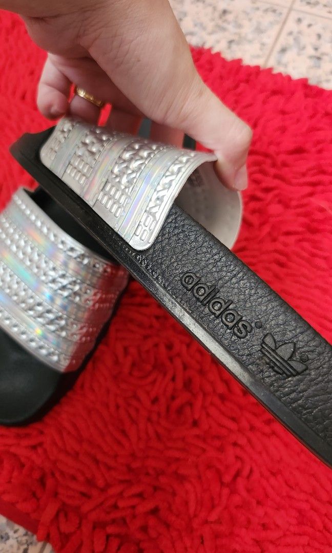 Bling best sale adidas slides