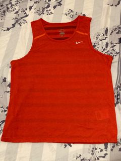 男裝 Nike dri fit ADV Running  跑步競速背心 (亞洲版) 運動背心 tank top sz L 紅色 🔴 Aeroswift dry fit64218864427265110