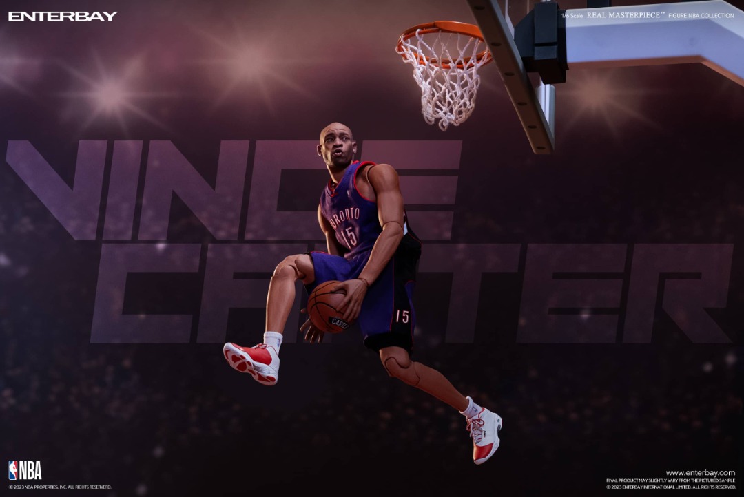 preorder nba x enterbay brooklyn nets vince carter real masterpiece 16  scale figure blue