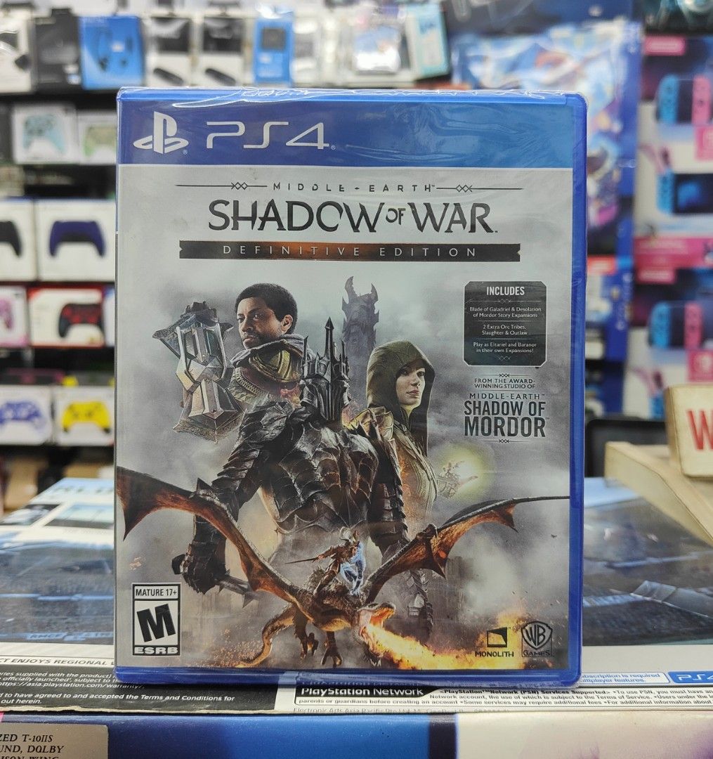 Middle-Earth Shadow of War Definitive Edition [ 2-Disc Version ] (PS4) NEW