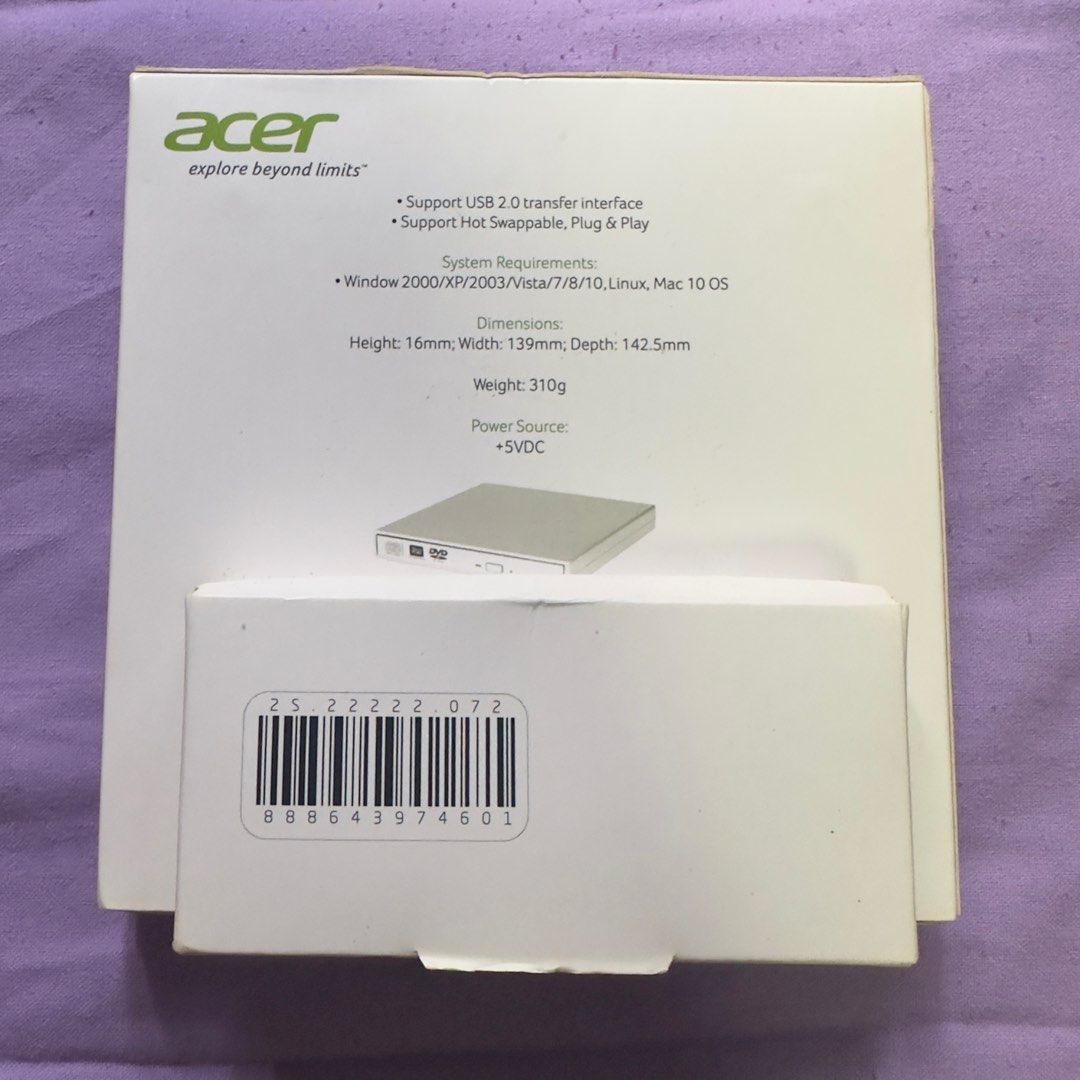 Acer External USB DVD Writer, Computers & Tech, Parts & Accessories ...