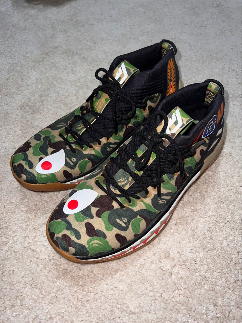 adidas Dame 4 A Bathing Ape Camo Men s Fashion Footwear Sneakers on Carousell
