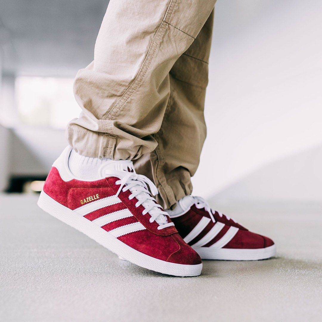 Burgundy online gazelles mens