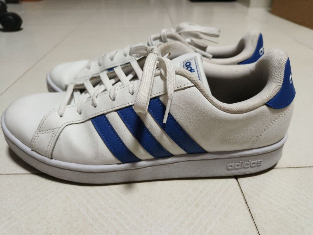 White and royal blue sneakers store