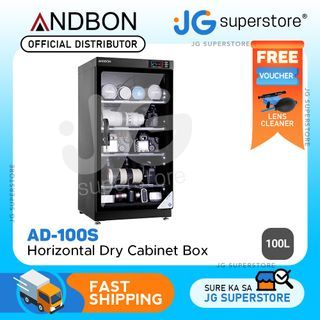 Andbon AD-100S Horizontal Dry Cabinet Box 100L Liters Digital Display with Automatic Humidity Controller  | JG Superstore