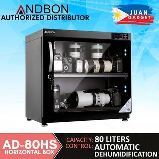Andbon AD-80HC Horizontal Dry Cabinet 80L Liters Digital Display with Manual Humidity Controller AD80HC | JG Superstore