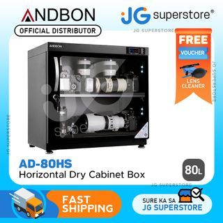 Andbon AD-80HS Horizontal Dry Cabinet 80L Liters Digital Display with Automatic Humidity Controller AD80HS | JG Superstore