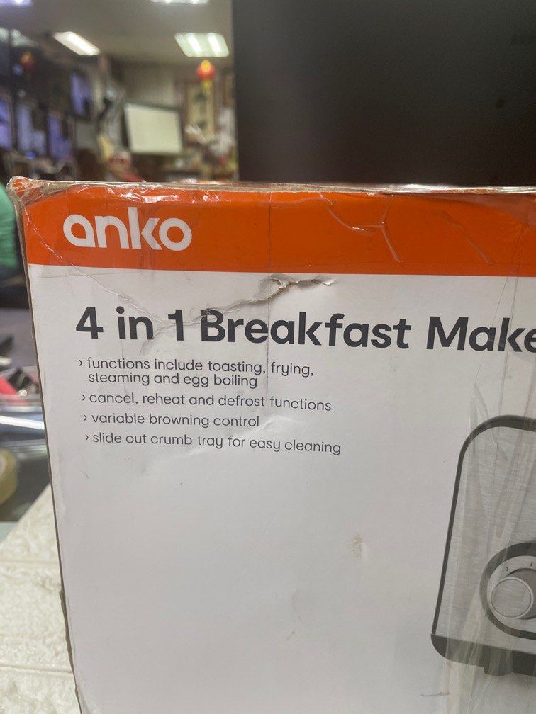 Anko 4 in 1 Breakfast Maker (Category: Cookers) located in Pasay City. Submitted by meostore (Listing ID 1254902262, Image 2). Description: No issue at all Complete 220v ready to use Pm for more details With box and manual.