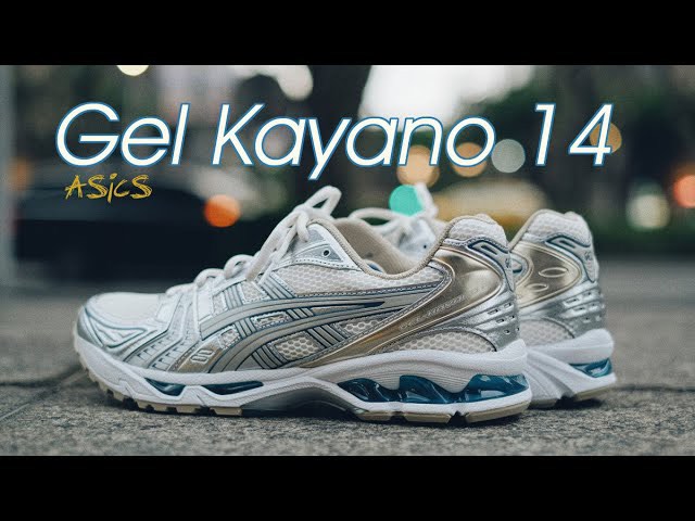 Asics gel kayano 14 銀藍23.5cm, 她的時尚, 鞋, 運動鞋在旋轉拍賣