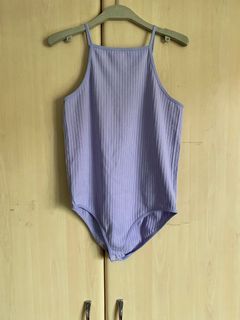 AUTH FOREVER 21 LILAC ADJUSTABLE STRAPS BODYSUIT TOP BLOUSE