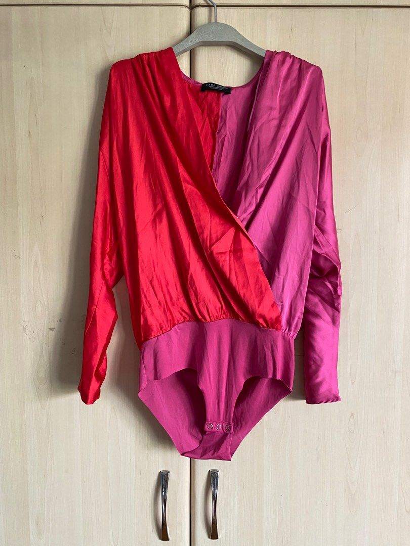 Zara two top tone crossover bodysuit