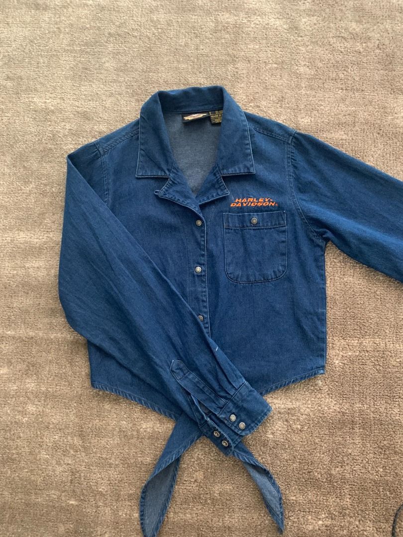 Harley davidson blue jean shirt shop