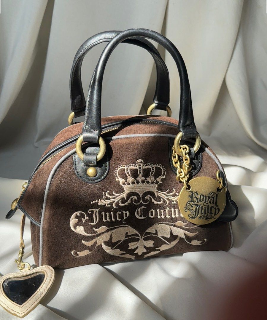 Authentic Juicy Couture Vintage Royal Juicy Bowler Bag Women s Fashion Bags Wallets Shoulder Bags on Carousell