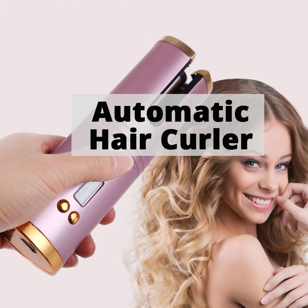 Auto Wireless Rotating Ceramic Hair Curler USB Rechargeable