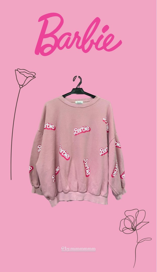 Barbie discount sweatshirt zara