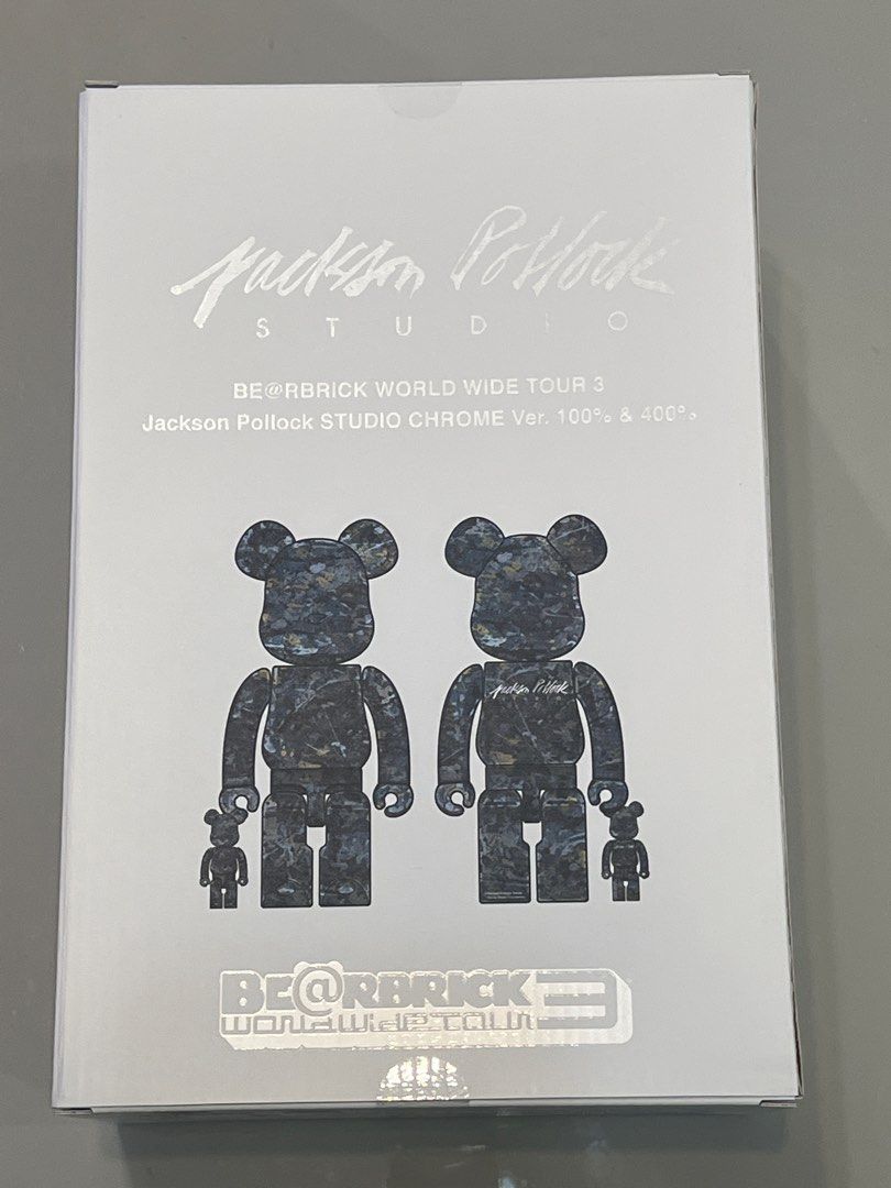 BE@RBRICK WORLD WIDE TOUR 3 Jackson Pollock STUDIO CHROME Ver. 100