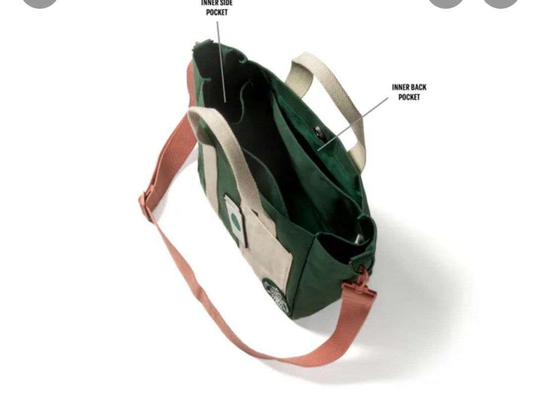 BN Starbucks Green Color-block Bag, Women's Fashion, Bags - Main Image