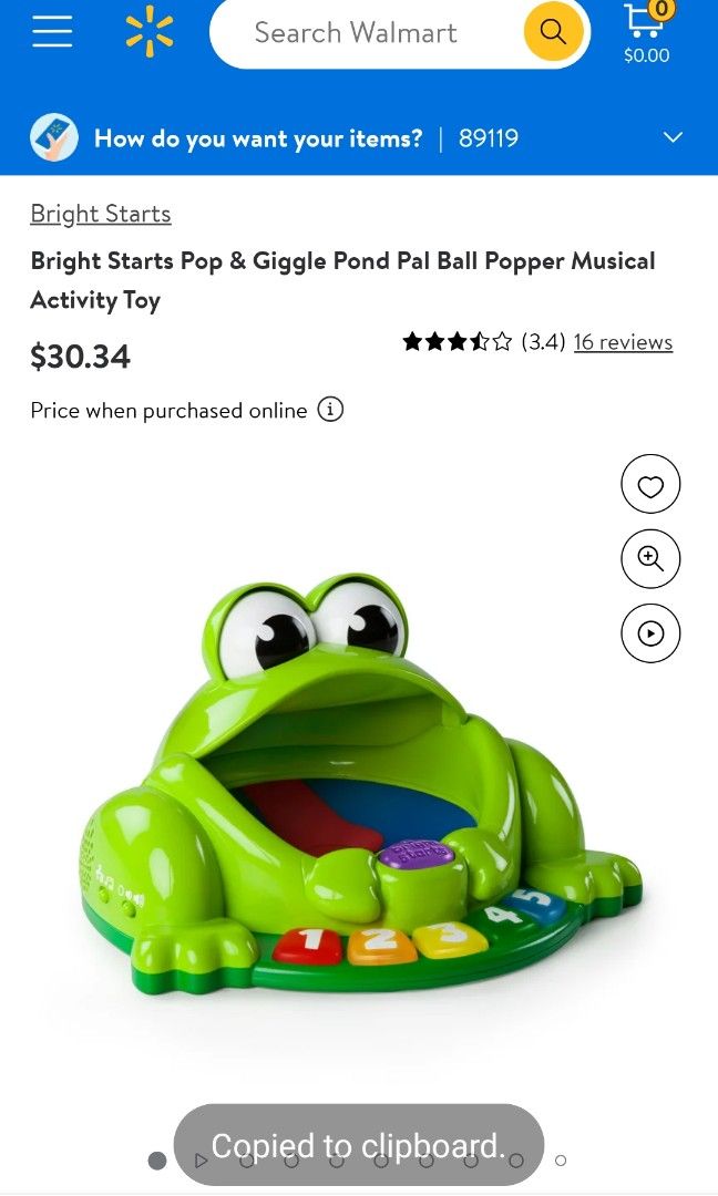Bright starts top frog ball popper