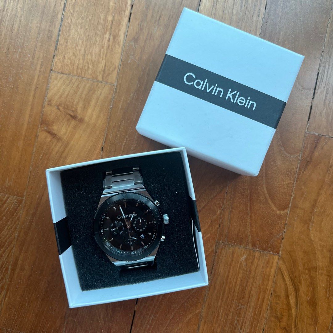 Calvin Klein 25200301 Fearless Black Men's Watch, Men's Fashion