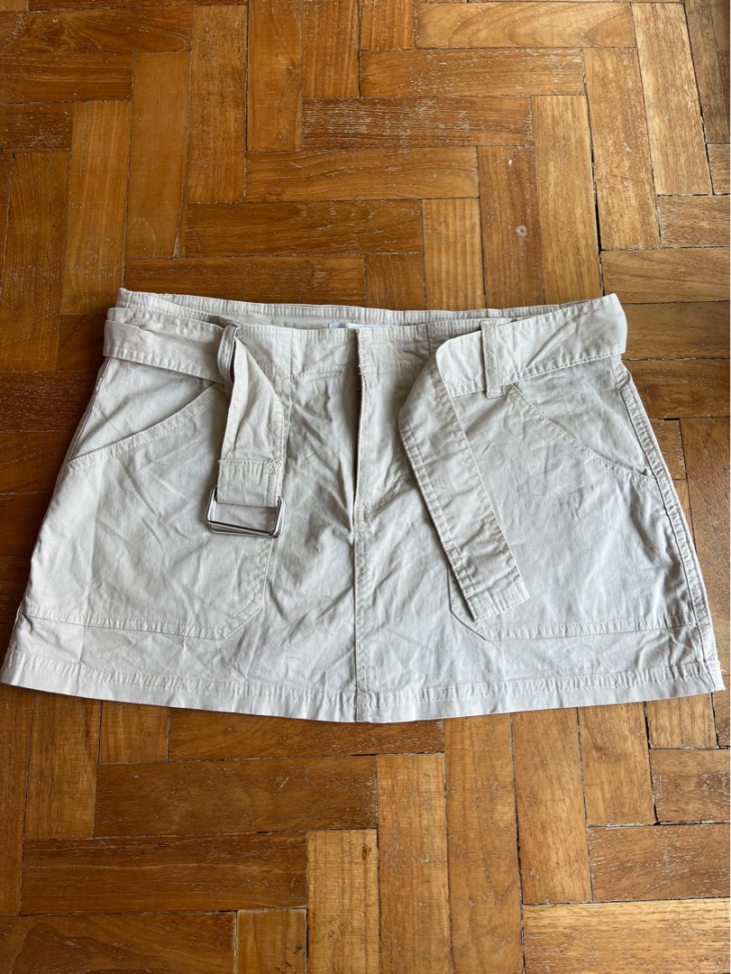Cargo skirt with belt, Women's Fashion, Bottoms, Skirts on Carousell