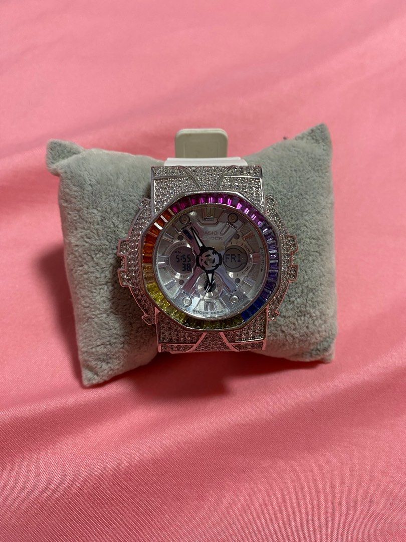 Casio G Shock GA 110MW7A Rainbow Diamond Watch Women s Fashion