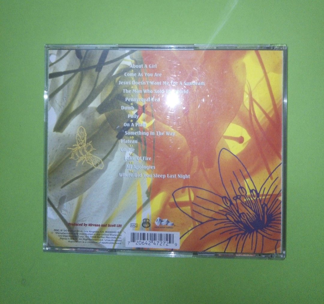 CD NIRVANA : MTV UNPLUGGED IN NEW YORK ALBUM (1994) GRUNGE KURT COBAIN ...