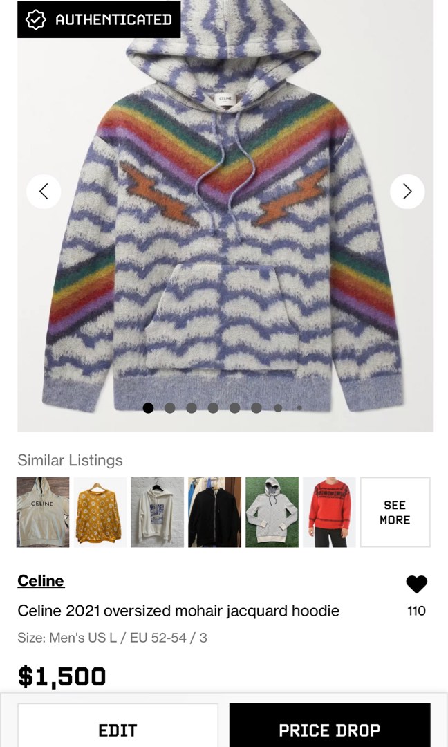 Celine oversized clearance hoodie