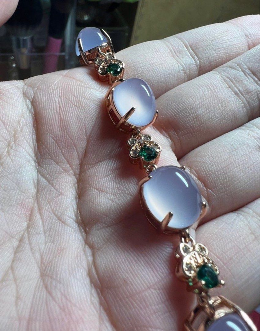 Purple discount chalcedony cabochon
