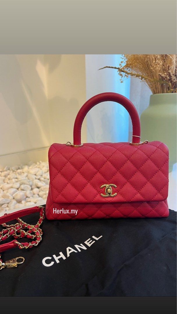 Chanel Coco Handle Red Caviar GHW Luxury Bags Wallets on Carousell