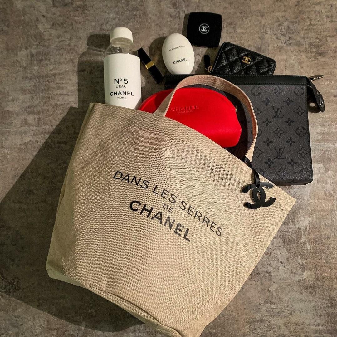 CHANEL DANS LES Serres De Chanel shopper Tote beach bag VIP Gift Novelty  £125.00 - PicClick UK