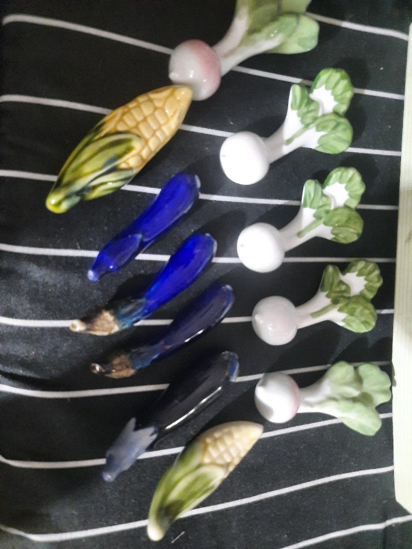 Chopstick rest vegetable shaped ceramic 55 each, Furniture & Home