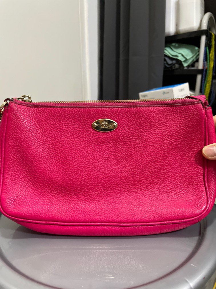 Coach hot pink crossbody bag and coin purse | eBay