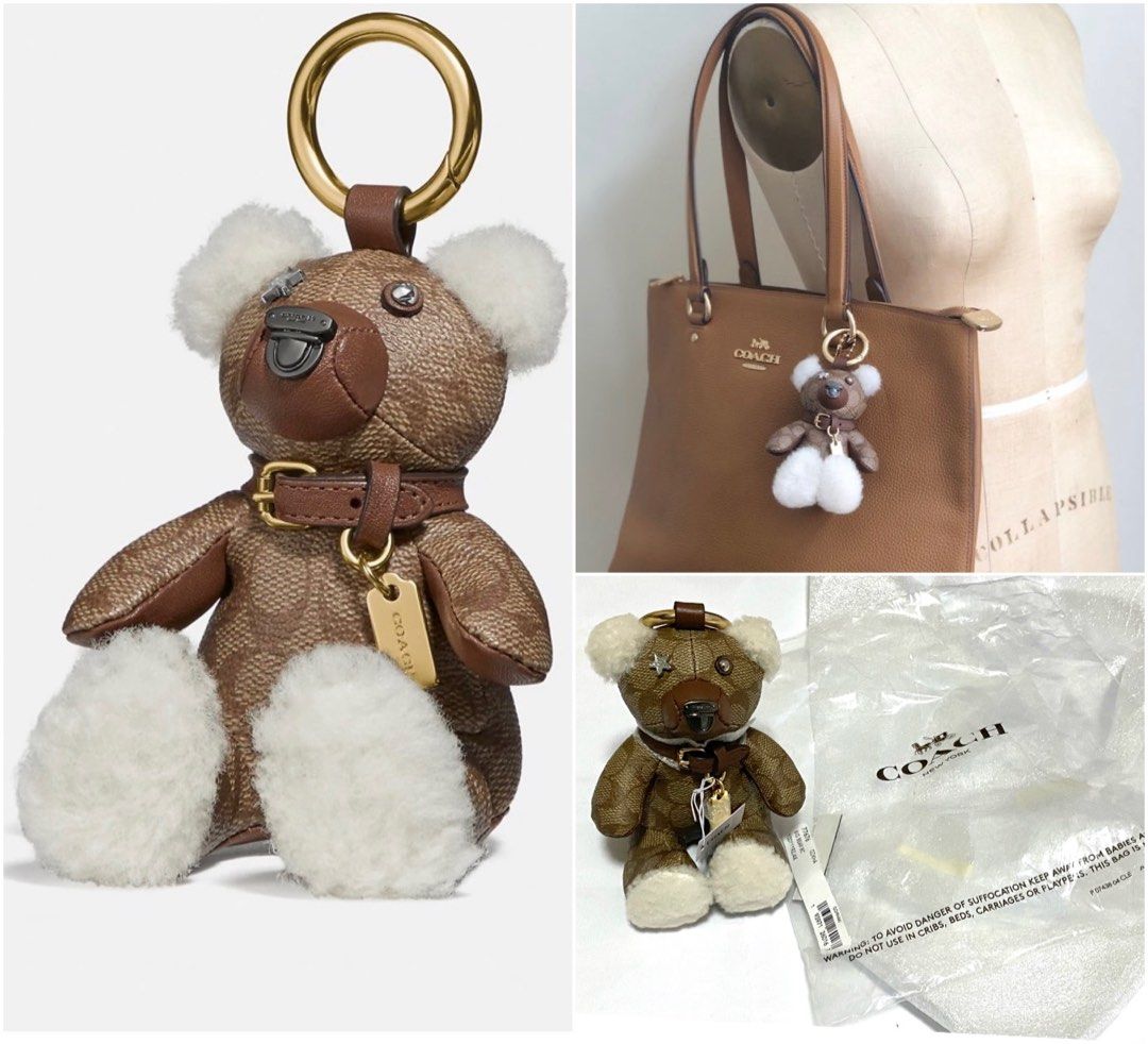 Coach Signature Bear Bag Charm Khaki Style No. 77676 : : Bags,  Wallets and Luggage