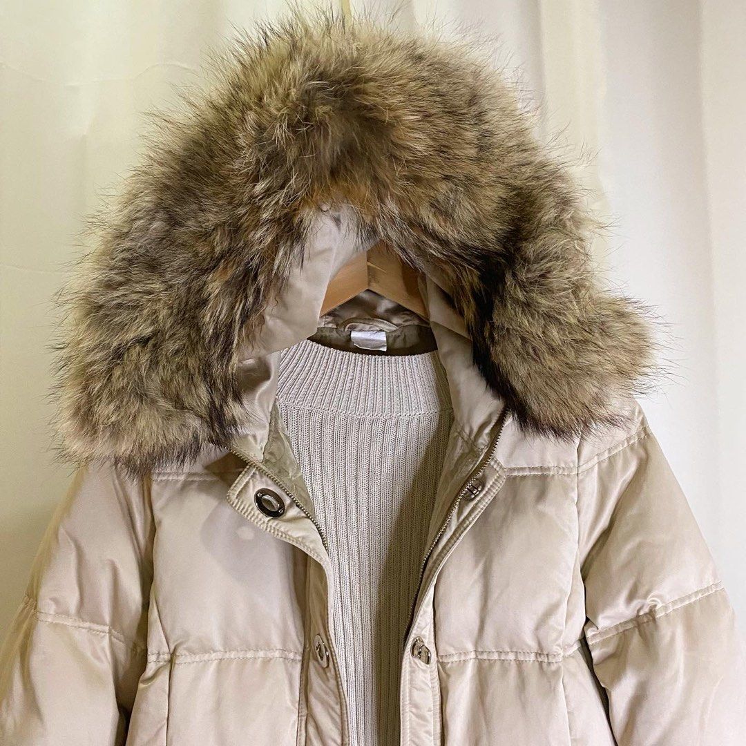 Down coat with deals coyote fur hood