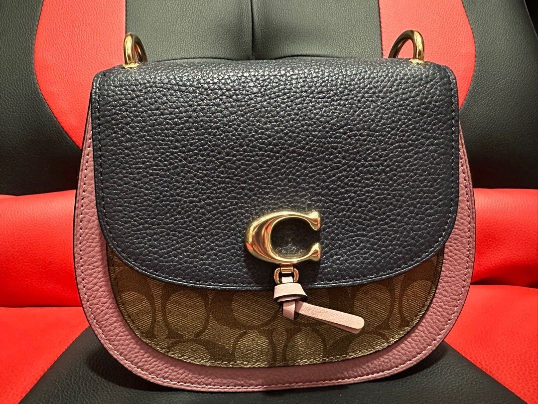 Remi saddle bag hotsell in colorblock signature canvas