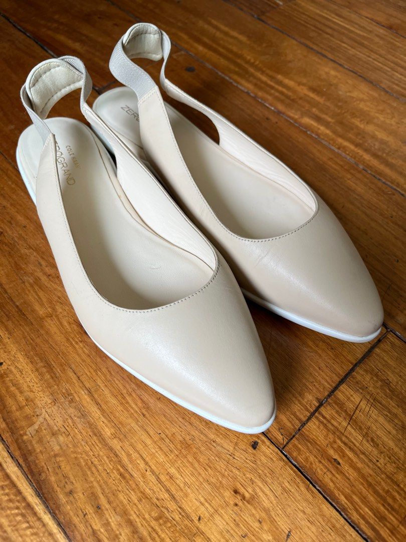 Cole Haan Womens Casual Zerogrand Slingback Skimmer Point Toe Flat Shoes