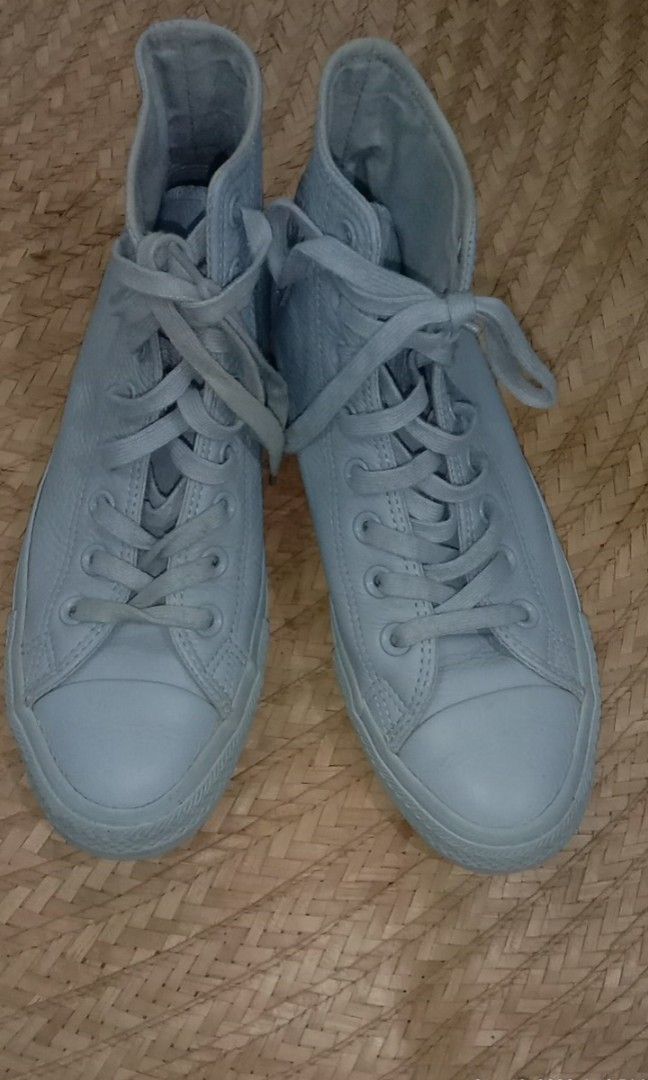 Baby blue deals leather converse