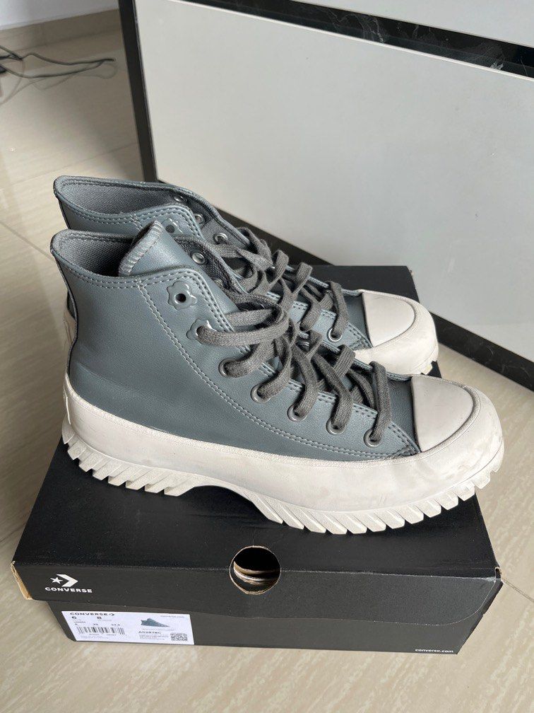 Leather Converse High Cut Shoes Women s Fashion Footwear