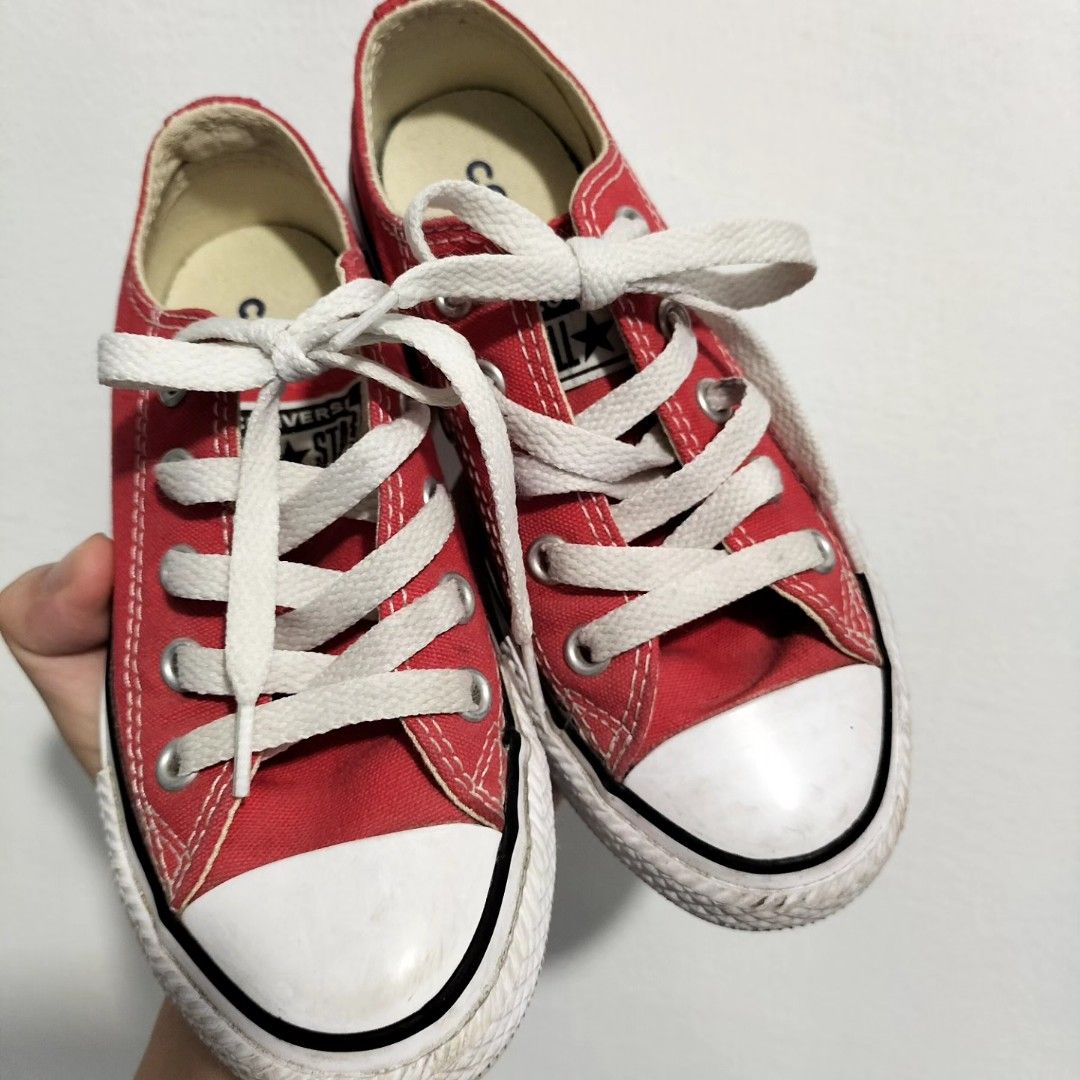 Boys discount red converse