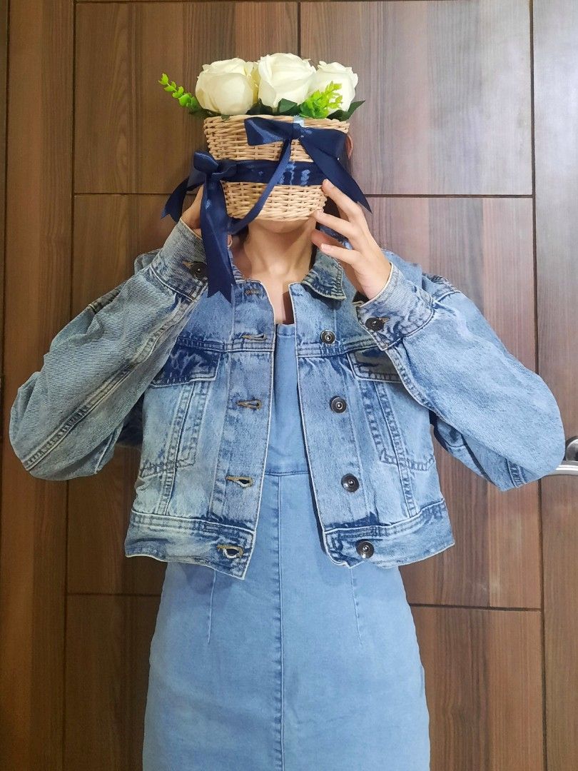 Jacket Outfit Ideas Cropped Denim Jacket And Skirt Pencil Skirt