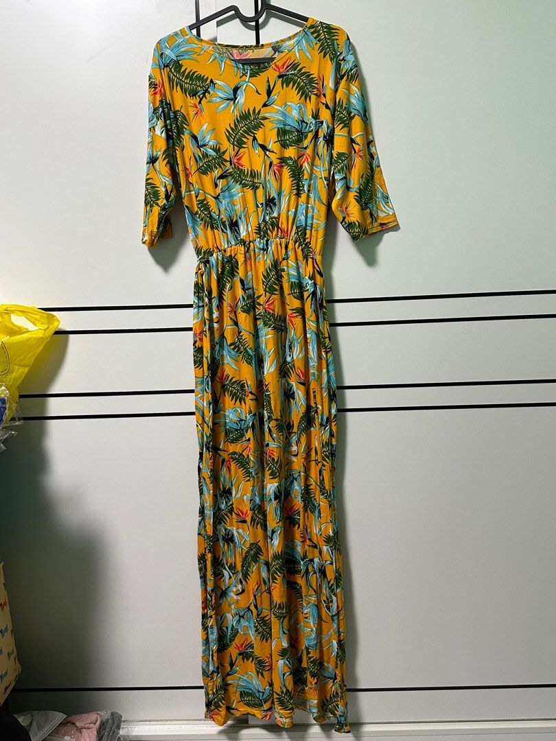 Cotton spandex maxi online dress