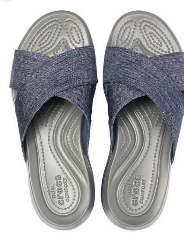 Crocs capri shimmer cheap cross band sandals