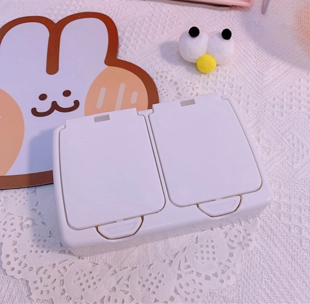 Cute Korean Sticker Press Storage Box Student Desktop Organizer