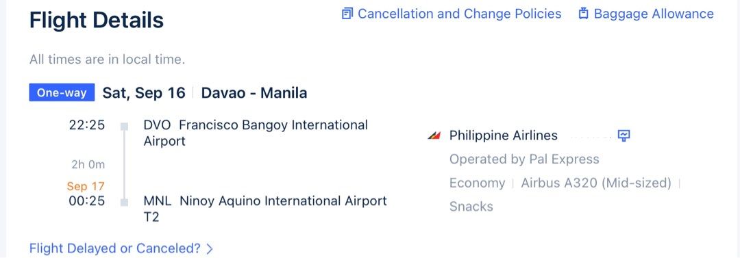 Davao to Manila Flight, Sept 16, Tickets & Vouchers, Flights & Overseas ...